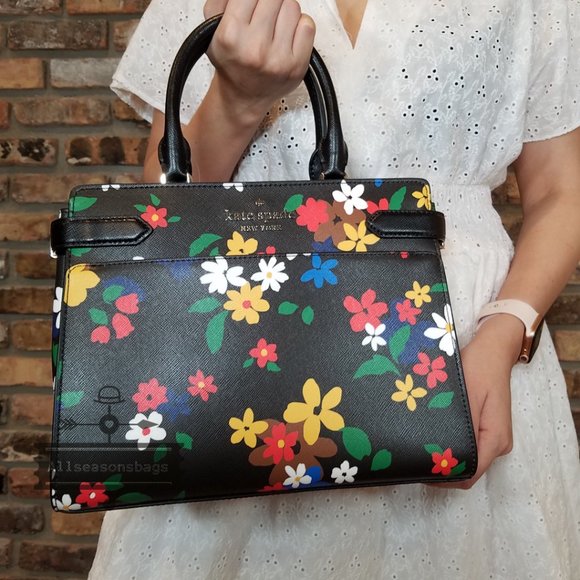 Kate Spade STACI Medium Satchel SAILING FLORAL Bag - Picture 6 of 6